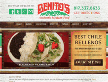 Tablet Screenshot of benitosmexican.com